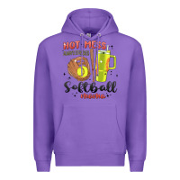 Purple hot mess always stressed softball mama stanley cup Premium Hoodie - MaliasSmallBusiness