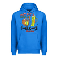 True Royal hot mess always stressed softball mama stanley cup Premium Hoodie - MaliasSmallBusiness