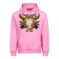 Fuchsia Pink aztec western bull skull Urban Hoodie - NancyCooperArtShop