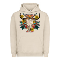 Pigment French Oak aztec western bull skull Urban Hoodie - NancyCooperArtShop