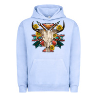 Pigment Grape Ice aztec western bull skull Urban Hoodie - NancyCooperArtShop