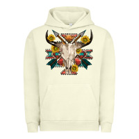 Pigment Pistachio aztec western bull skull Urban Hoodie - NancyCooperArtShop
