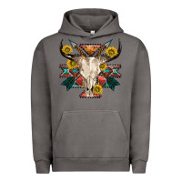 Pigment Tornado aztec western bull skull Urban Hoodie - NancyCooperArtShop