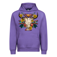 Tulip aztec western bull skull Urban Hoodie - NancyCooperArtShop