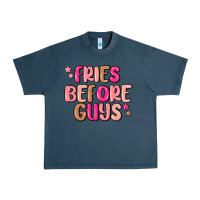 Midnight Navy fries before guys Urban Heavy Tee - MaliasSmallBusiness