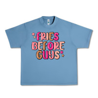 Pebble Blue fries before guys Urban Heavy Tee - MaliasSmallBusiness