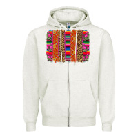 Oatmeal Heather mexico brushstrokes Zipper Hoodie - CTS Tumbler Store