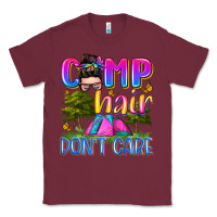 Burgundy camp hair don't care Classic Tee - Zillion Design Studio