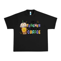 Black half teacher half coffee Urban Heavy Tee - MaliasSmallBusiness