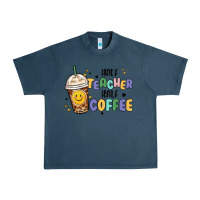 Midnight Navy half teacher half coffee Urban Heavy Tee - MaliasSmallBusiness