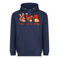Navy peace love strawberry Heavyweight Hoodie - Artiststas