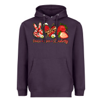 Plum peace love strawberry Heavyweight Hoodie - Artiststas