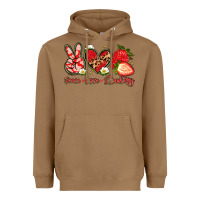 Toasted Coconut peace love strawberry Heavyweight Hoodie - Artiststas