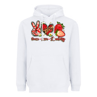 White peace love strawberry Heavyweight Hoodie - Artiststas