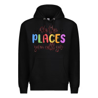 Black oh the places you will go Premium Hoodie - MaliasSmallBusiness