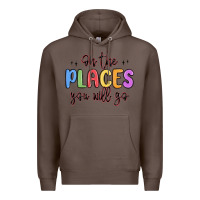 Coffee oh the places you will go Premium Hoodie - MaliasSmallBusiness