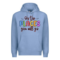 Colony Blue oh the places you will go Premium Hoodie - MaliasSmallBusiness