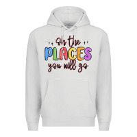 Dove Grey oh the places you will go Premium Hoodie - MaliasSmallBusiness