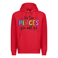 Red oh the places you will go Premium Hoodie - MaliasSmallBusiness