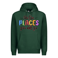 Sports Green oh the places you will go Premium Hoodie - MaliasSmallBusiness