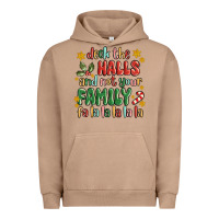 Pigment Burro deck the halls and not your family fa la la la laa Urban Hoodie - MaliasSmallBusiness