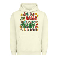 Pigment Pistachio deck the halls and not your family fa la la la laa Urban Hoodie - MaliasSmallBusiness
