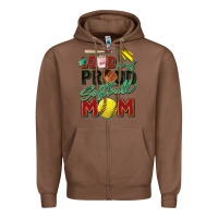 Chestnut loud and proud softball mom Zipper Hoodie - Zillion Design Studio