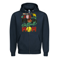 Navy loud and proud softball mom Zipper Hoodie - Zillion Design Studio