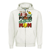 Loud And Proud Softball Mom Zipper Hoodie | Teevron