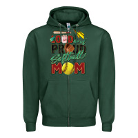 Sports Green loud and proud softball mom Zipper Hoodie - Zillion Design Studio