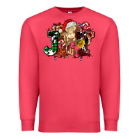 Cardinal joy and cow christmas candies and letters Premium Sweatshirt - AdoDesignShop