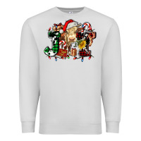 Dove Grey joy and cow christmas candies and letters Premium Sweatshirt - AdoDesignShop