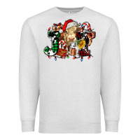 Oatmeal Heather joy and cow christmas candies and letters Premium Sweatshirt - AdoDesignShop