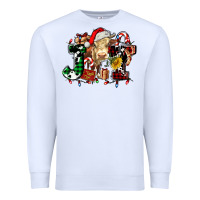 White joy and cow christmas candies and letters Premium Sweatshirt - AdoDesignShop