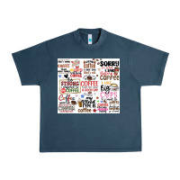 Midnight Navy funny coffee quotes Urban Heavy Tee - MaliasSmallBusiness