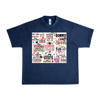 Navy funny coffee quotes Urban Heavy Tee - MaliasSmallBusiness