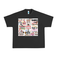 Pigment Black funny coffee quotes Urban Heavy Tee - MaliasSmallBusiness