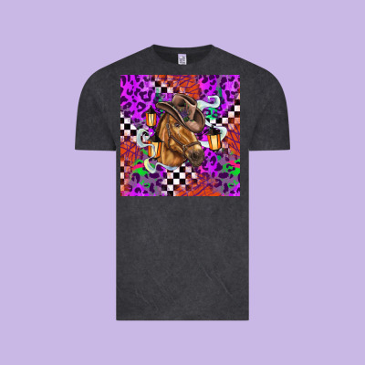 Halloween Horse Vintage Tee Designed By Barkaloodesign