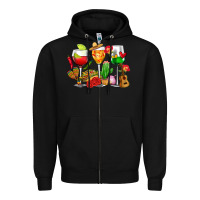 Black mexico wine glasses cups Zipper Hoodie - CTS Tumbler Store