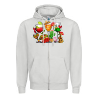 Dove Grey mexico wine glasses cups Zipper Hoodie - CTS Tumbler Store