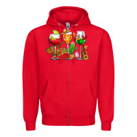 Red mexico wine glasses cups Zipper Hoodie - CTS Tumbler Store