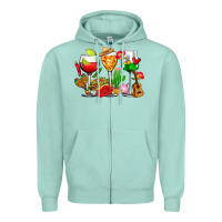 Seafoam mexico wine glasses cups Zipper Hoodie - CTS Tumbler Store