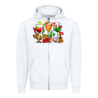 White mexico wine glasses cups Zipper Hoodie - CTS Tumbler Store