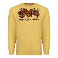 Antique Gold peace love rodeo Premium Sweatshirt - JahusDesignShop