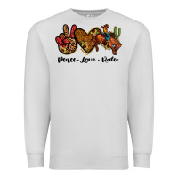 Dove Grey peace love rodeo Premium Sweatshirt - JahusDesignShop