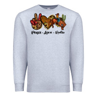 Heather Grey peace love rodeo Premium Sweatshirt - JahusDesignShop