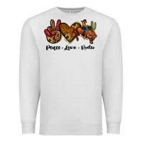 Oatmeal Heather peace love rodeo Premium Sweatshirt - JahusDesignShop