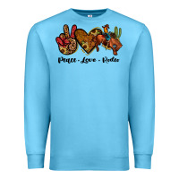 Ocean Blue peace love rodeo Premium Sweatshirt - JahusDesignShop