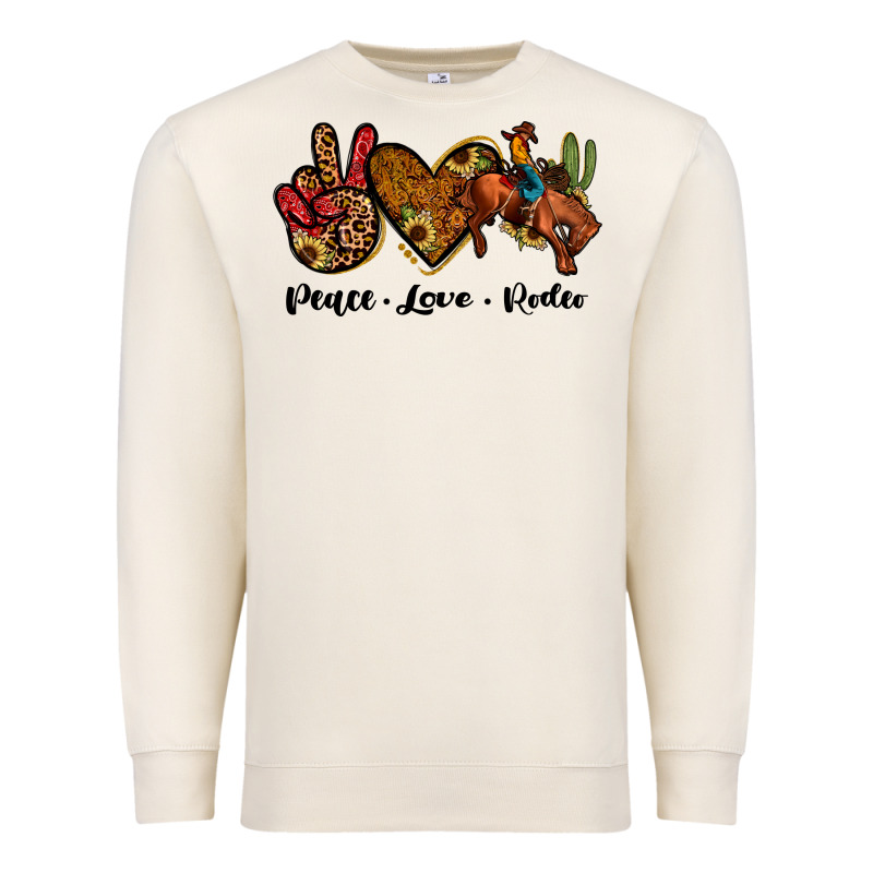 Peace Love Rodeo Premium Sweatshirt by JahusDesignShop | Teevron