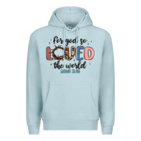 Blue Mist for god so loved the world Premium Hoodie - MaliasSmallBusiness